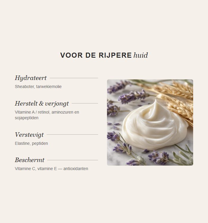 Voor de rijpere huid - werkzame ingredienten